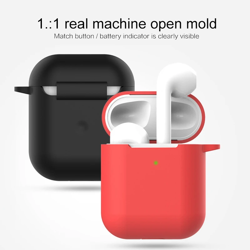 Fundas de silicona para auriculares Airpods 2 Generación, funda protectora para auriculares Apple Airpods 2