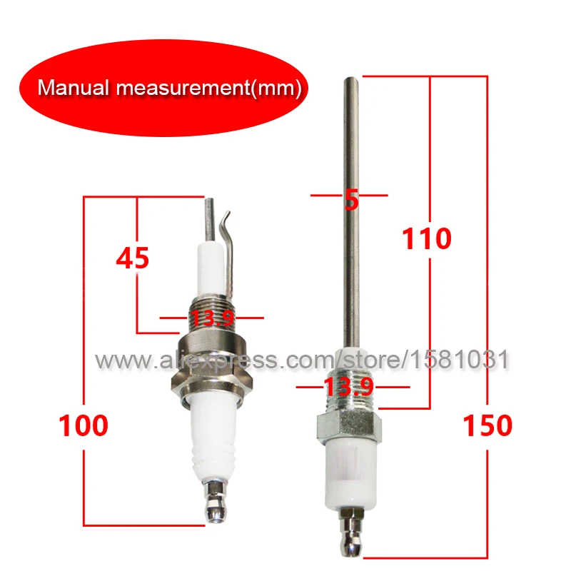 ECLIPSE burner ignition electrode ceramica probe burner and boiler probe