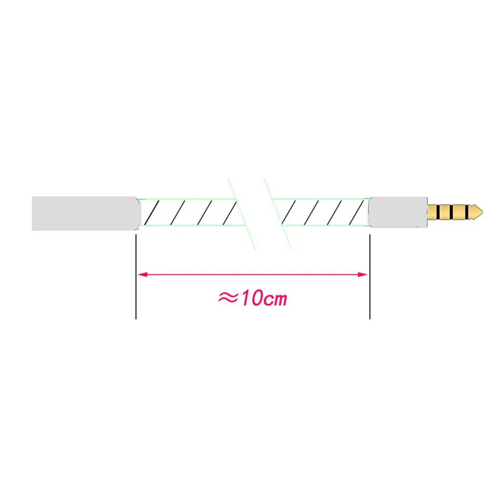 Cable adaptador de Audio macho a hembra balanceado de 2,5mm a 4,4mm, Cable de cobre de cristal único superior HiFi TRRS de 4,4mm, equilibrio de 2,5mm