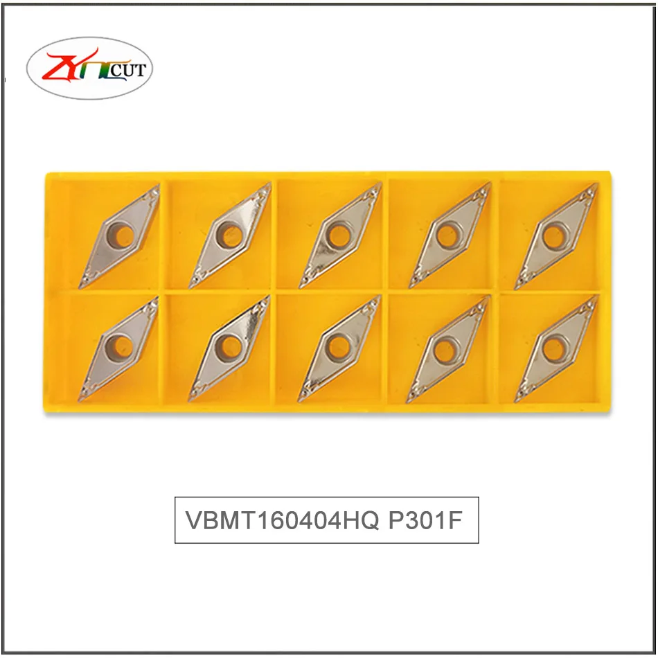 10PCS VBMT160404-HQ VBMT160408-MV P201F General purpose turning tool blade for steel parts PVD Cemented Carbide Coated Blade