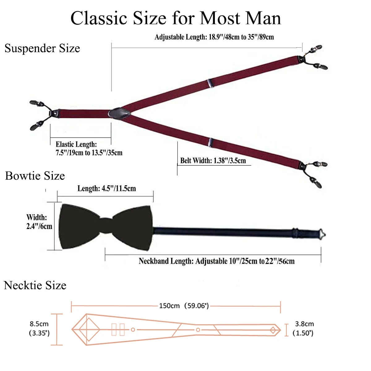 Oi-tie de seda masculino suspensórios azul 6 clipes cintas gravata bowtie bolso quadrado abotoaduras broche conjunto para homens presente de casamento de negócios