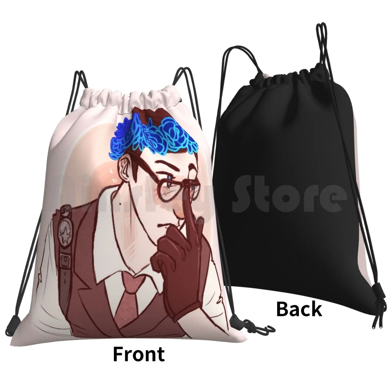 Joseph ; Precious Cinnamon Bun Backpack Drawstring Bag Riding Climbing Gym Bag Tew The Evil Within Joseph Oda Flowercrown