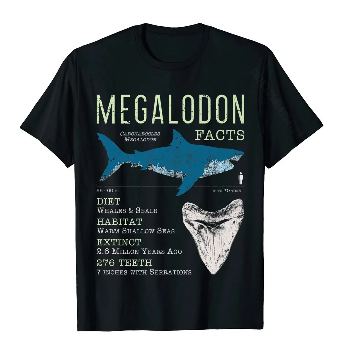 Megalodon เสื้อยืด | Meg ข้อเท็จจริงตลก Shark Lover เสื้อของขวัญ Top เสื้อยืดสำหรับชายฤดูร้อน Tees ส่วนลด Cool ผ้าฝ้าย