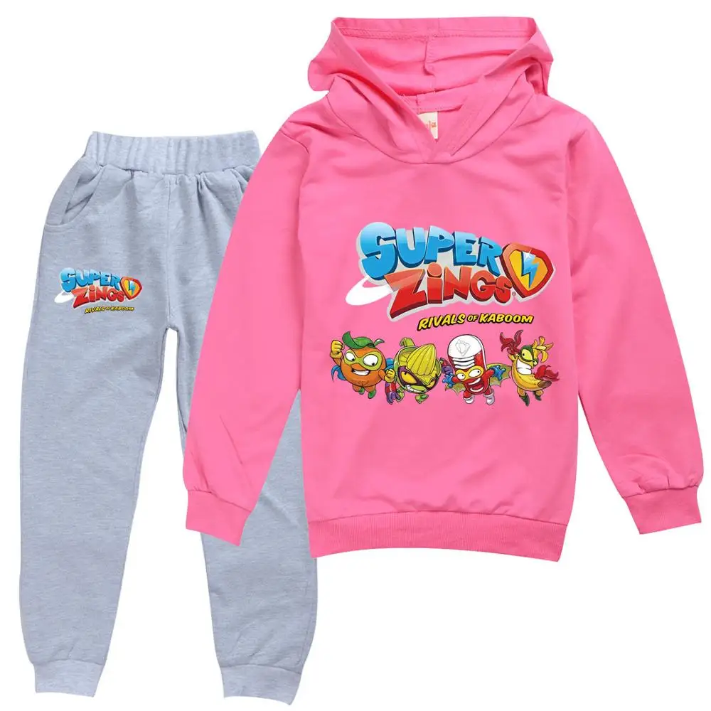 2-13Y Kid Super Zings Clothes Boy Girl Superzings Tracksuit Cartoon Long Sleeve T-Shirt+Pants 2Pc Children Birthday Gift Outfits