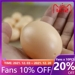 Hot Sale 1/3/5pcs Hen Poultry Simulation Artificial Faux Fake Plastic Eggs for Chicken Duck Geese Hatch Incubation Breeding