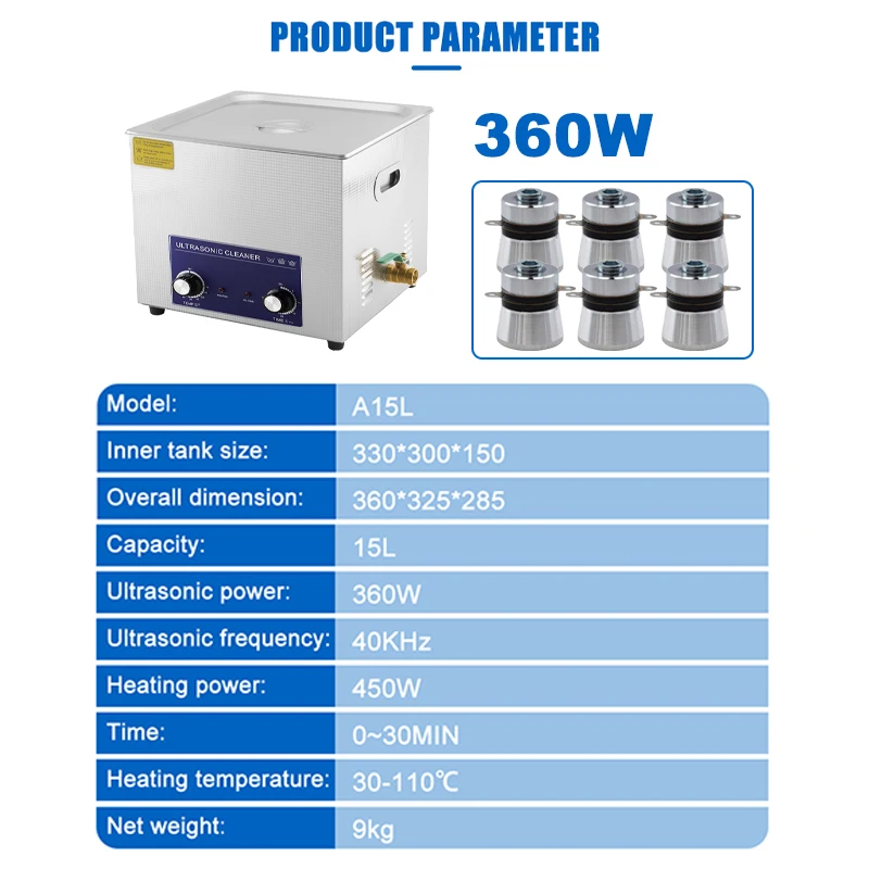 ACMESONIC Digital Ultrasonic Cleaner A30L 600W 40kHz For Gold Sliver Watch Jewelry Glasses Jade Necklace Oxides rRust Oil Washer