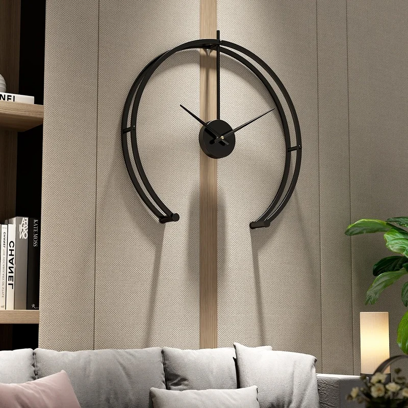 Large Wall Clock Modern Design Minimalist Home Clock Living Room Bedroom Decoration Silent Hanging Watch