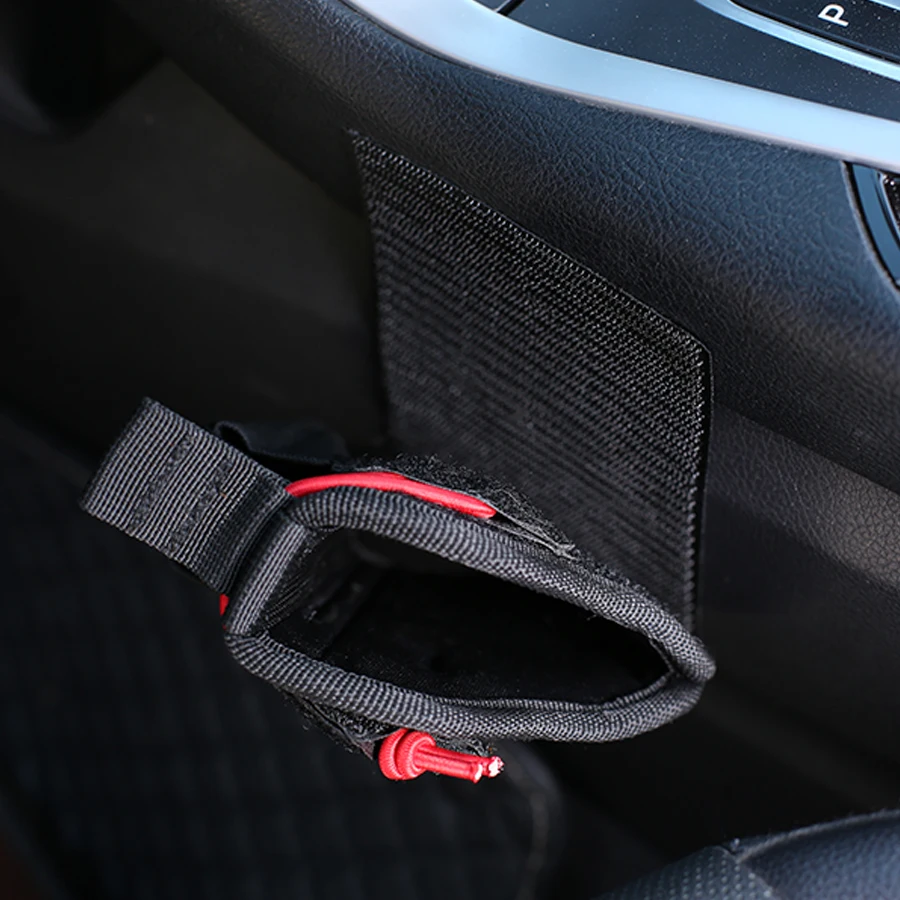 Car Holster Vehicle Holster Universal Conceal Carry Ambidextrous Holster with Mag Pouch Black Nylon Safe Hook and Loop Fastener