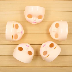 Blyth 1/6 doll New Faceplate white skin matte/glossy face with lips and nose carve eyebrow blusher with blackplate and screws