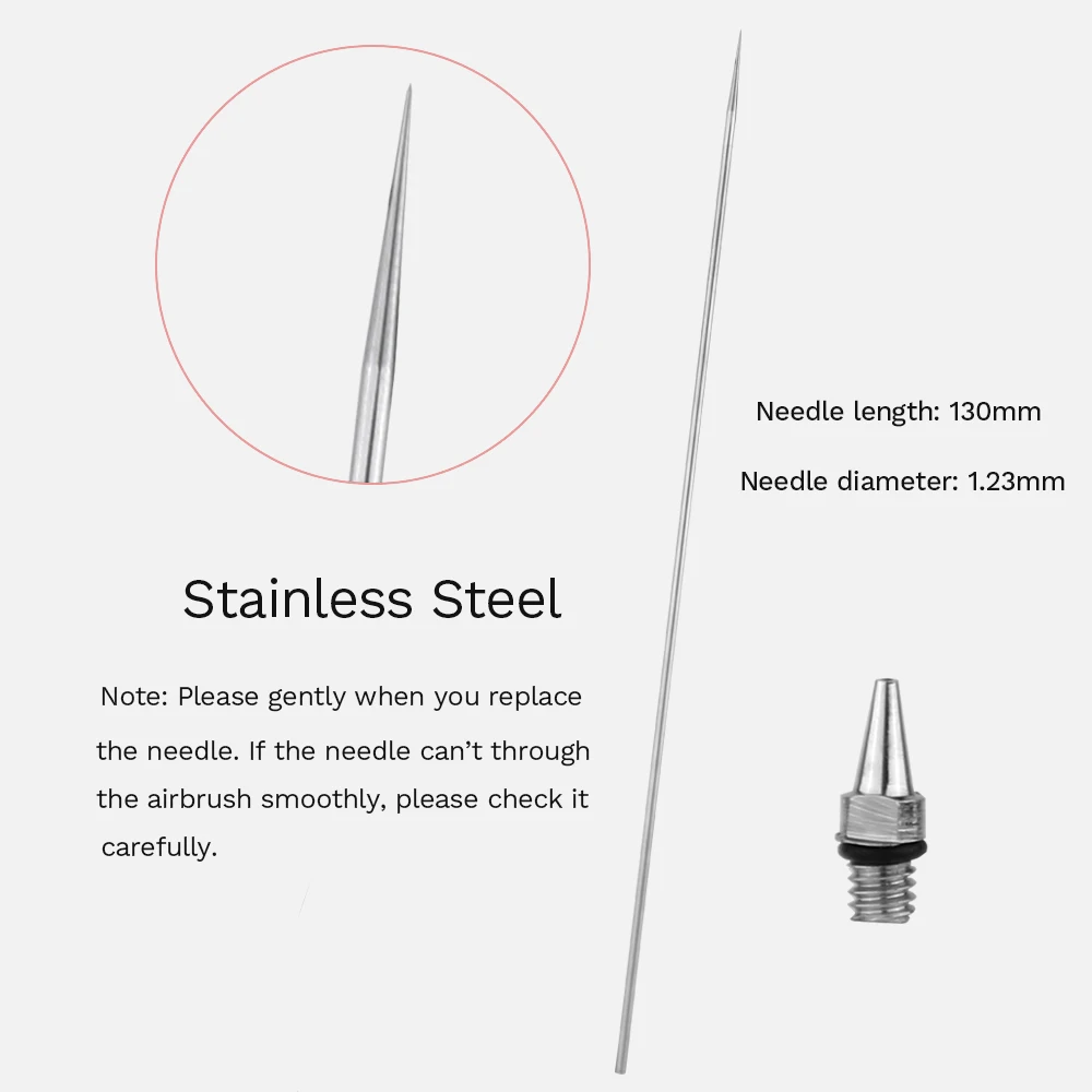 0.2mm 0.3mm 0.5mm Airbrush Nozzle Needle Replacement for Airbrushes Spray Gun Model Spraying Paint Accessories Model Craft DIY