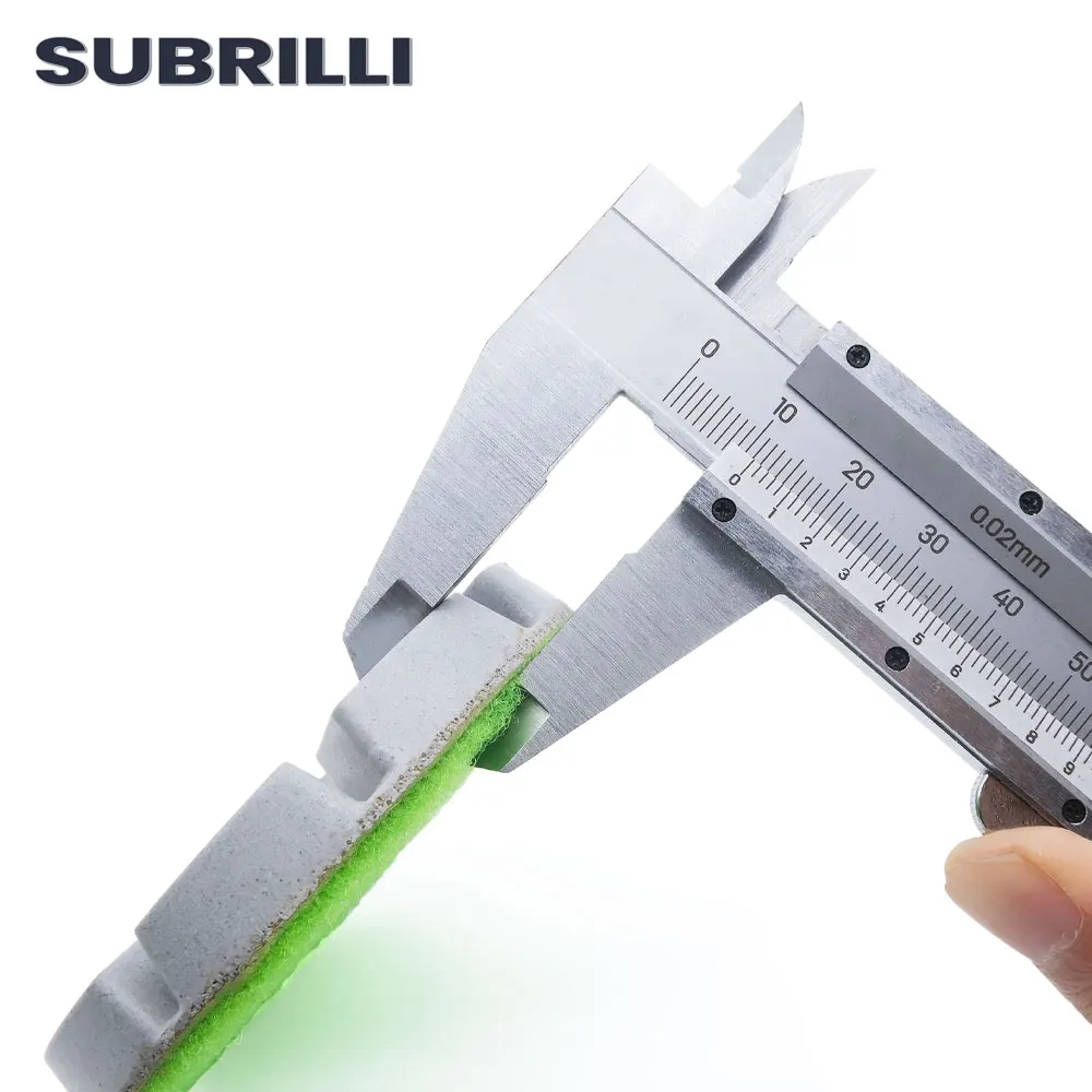 SUBRILLI 3" 7pcs/Set Diamond Concrete Floor Polishing Pad Resin Bond Abrasive Tool Concrete Marble Floor Sanding Disc Repairing