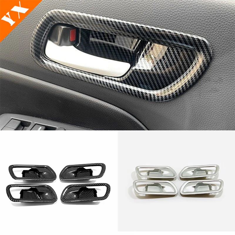 

2020 2021 For Honda Fit Jazz Car inner Window door armrest handle bowl frame decoration Cover Trim ABS Matte/Carbon/Red 4pcs