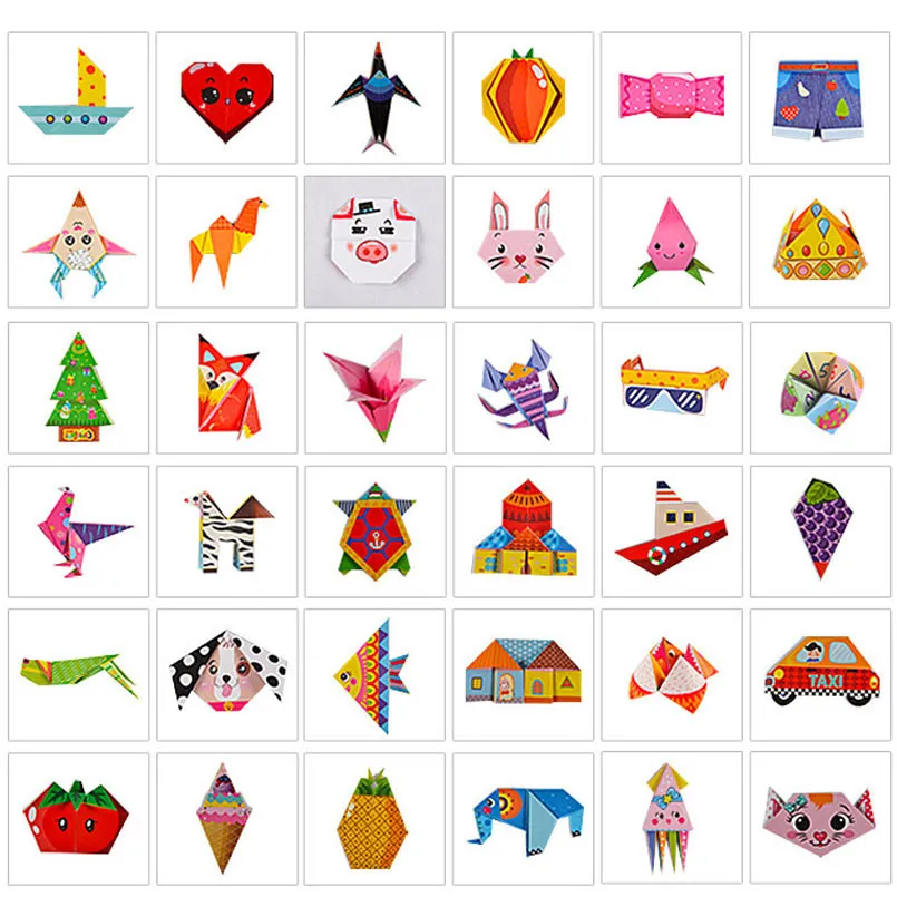 152Pcs/set DIY Educational Origami Paper Cutting Book Crafts Children Handmade Toys Kindergarten Fun Puzzle Baby Kids Toy Gifts