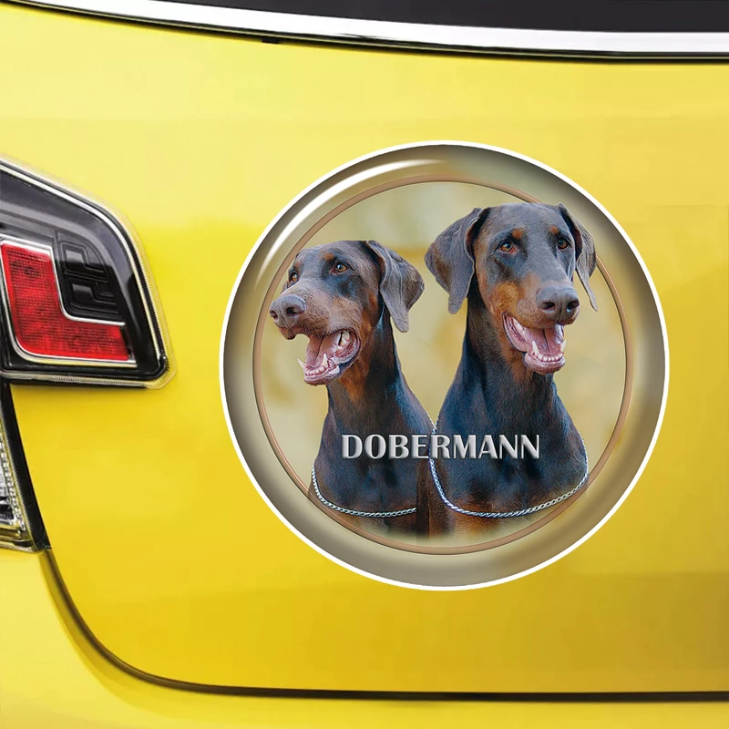 

S62141# Doberman Dog Self-adhesive Decal Car Sticker Waterproof Auto Decors on Bumper Rear Window Laptop Choose Size