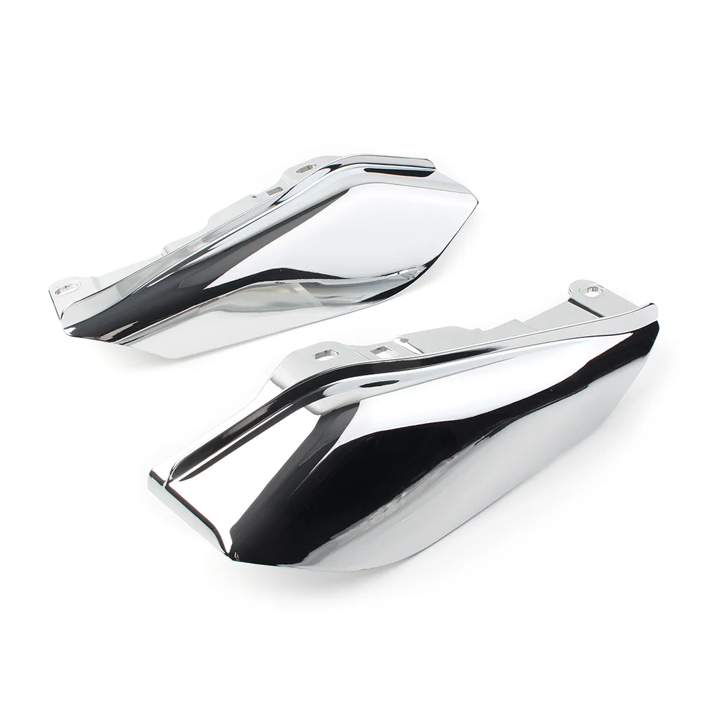 1 Pair Chrome ABS Motorcycle Mid-Frame Air Deflector Trim Heat Shield Left & Right For Harley Road Glide Touring 2009-2016