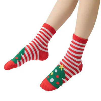 5 pairs Christmas cotton Socks Merry Christmas Decorations For Home Cristmas Ornaments Xmas 2020 New Year Decor Gift