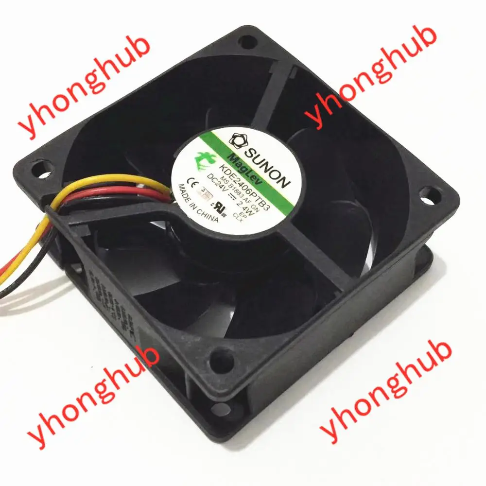 

SUNON KDE2406PTB3 MS.B1883.A.X.GN DC 24V 2.4W 60x60x25mm Server Cooling Fan