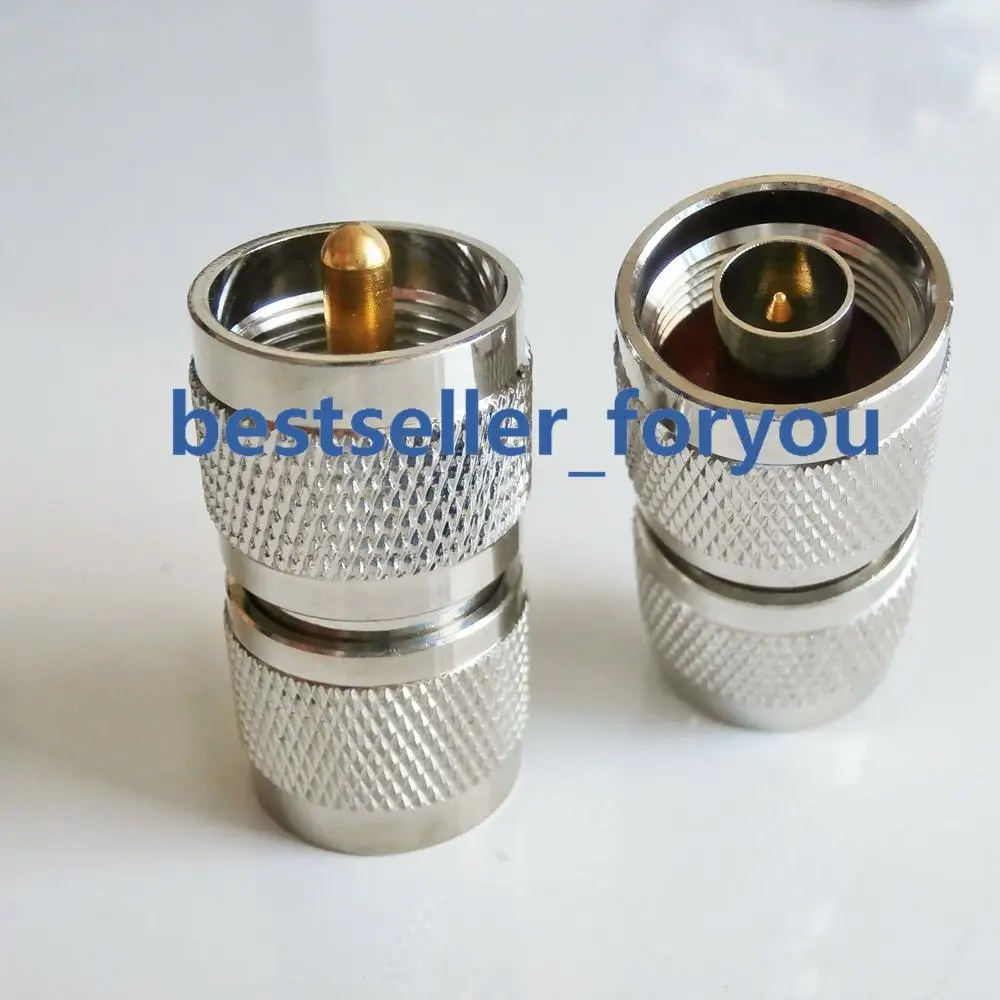 2Pcs N-UHF N Male Connector Jack To UHF PL-239 Male Plug Connector Adapter