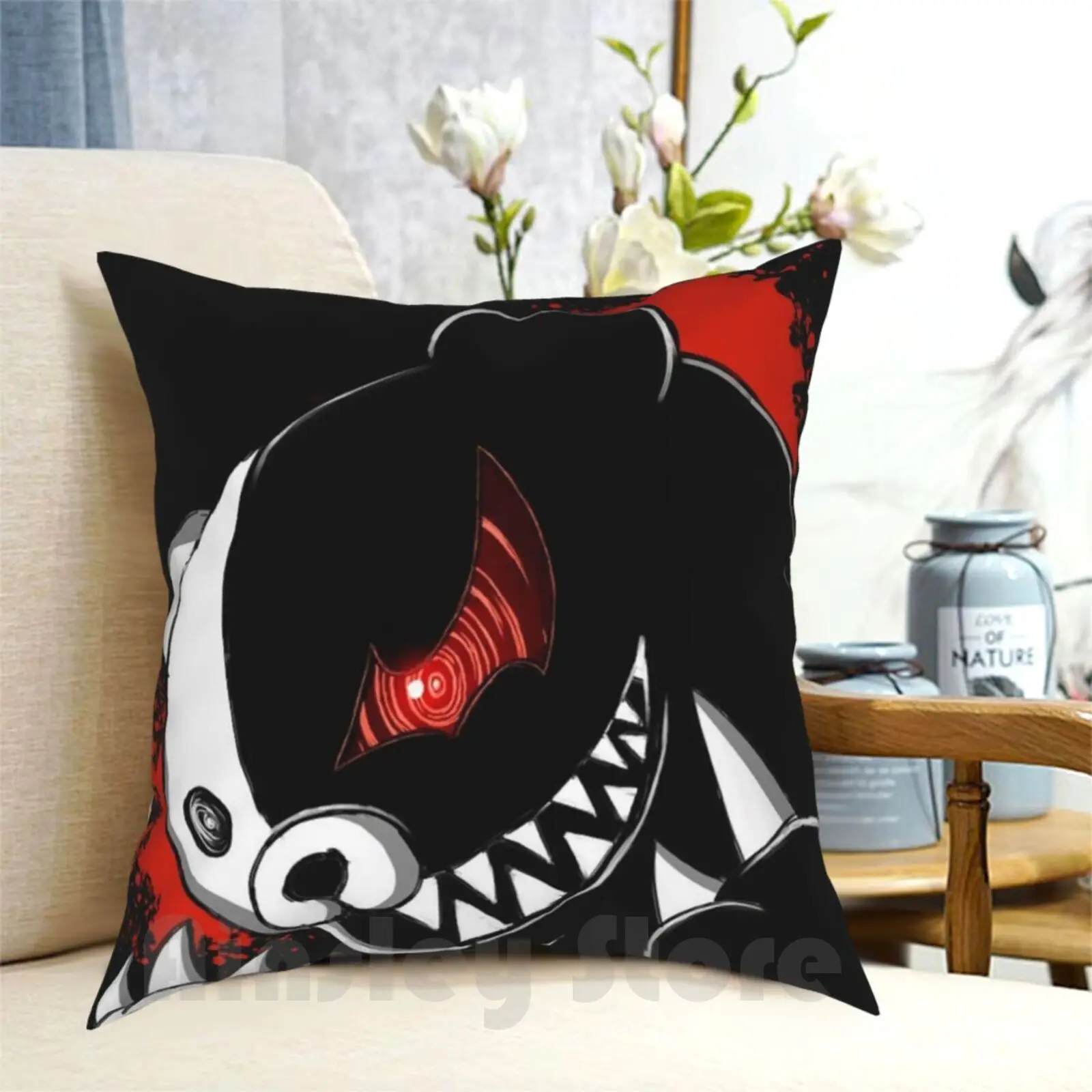 Monokuma Pillow Case Printed Home Soft DIY Pillow cover Monokuma Dangan Ronpa Anime Bear Kuma