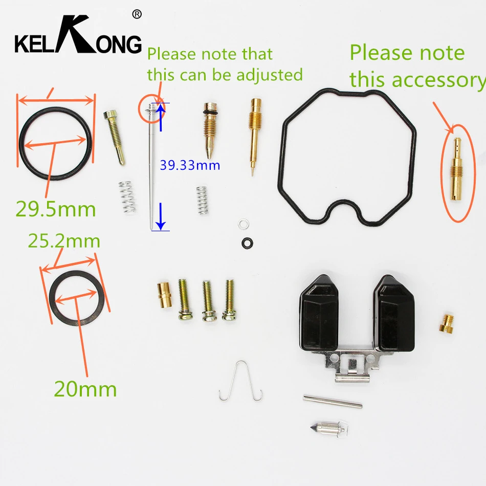 KELKONG Straddle Type Motorcycle Keihin Carburetor PZ 26/27/30 Repair Kits CG 125/150/250 Carb (normal configuration)