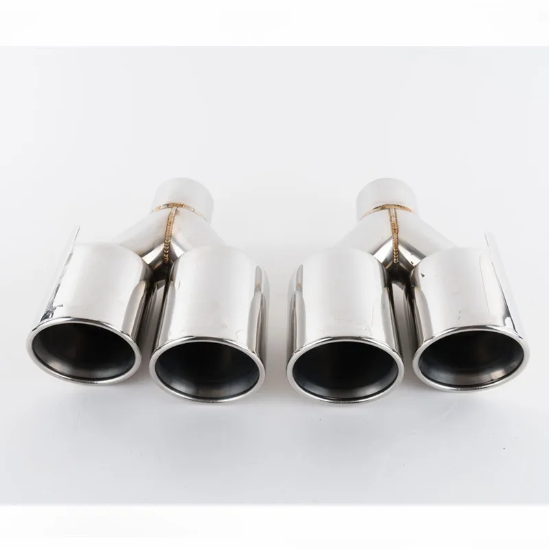 1 Piece Titanium Black 60mm inlet M logo Performance Stainless Steel Universal exhaust tip car muffler tip   car-stying