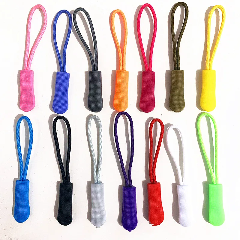 

10pcs Mix zipper PU zipper handle injection zipper PCV Drawstring head