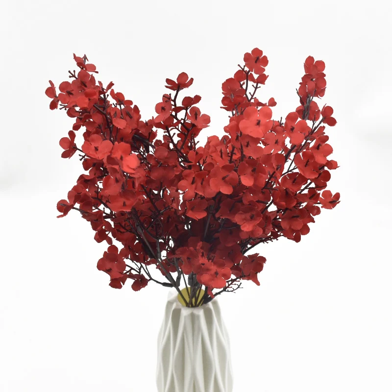 10 Stück Künstliche Blumen aus Seide, Gypsophila, Kleine Sträuße mit 5 Zweigen, Heimdekoration für Tisch und Zimmer, Kunstpflanzen für Vase, Hochzeit, Outdoor, DIY – Detail 4