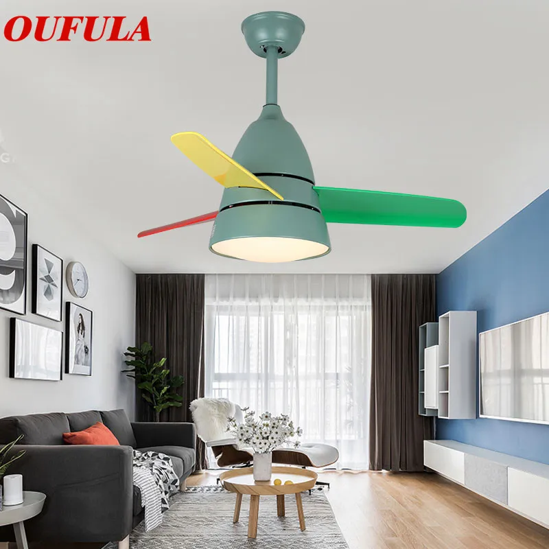 FAIRY Modern Ceiling Fan Lights Lamps Contemporary Fan Lighting With Remote Control For Dining Room Bedroom Restaurant