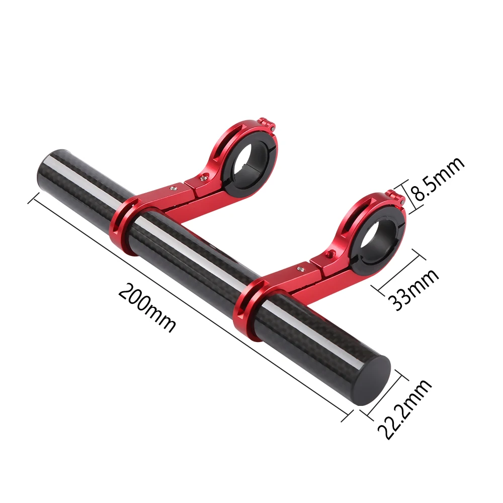 1Pc Aluminum Alloy Bike Handlebar Extender Fashion Double Tube Bracket Lamp Mount Bicycle Extra Storage Space Accessories