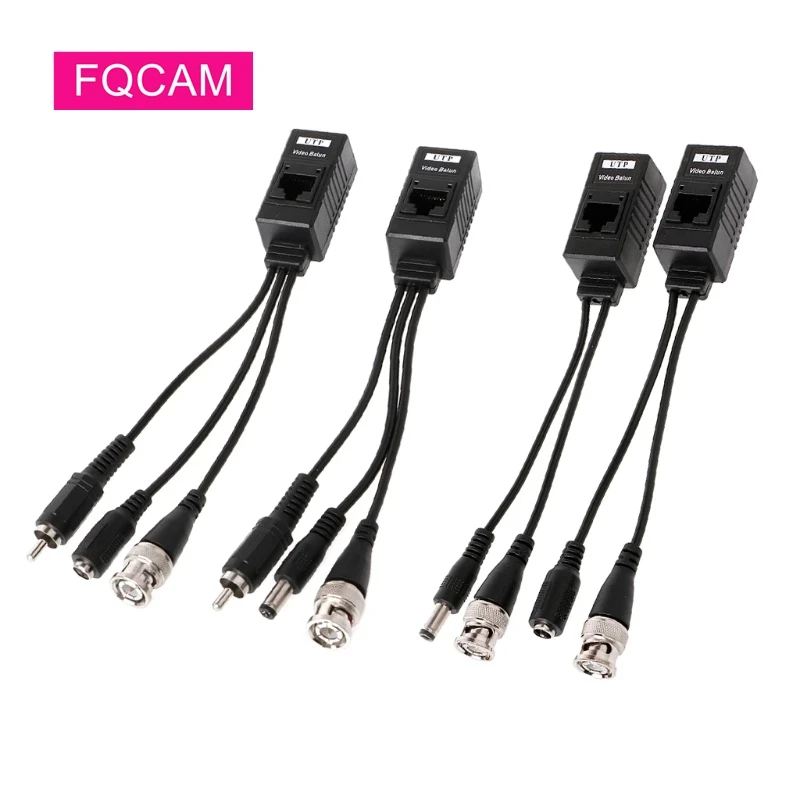 10Pairs Passive Video Power + Audio Balun BNC To RJ45 Transceiver For HD-AHD TVI CVI CCTV Camera System Accessories