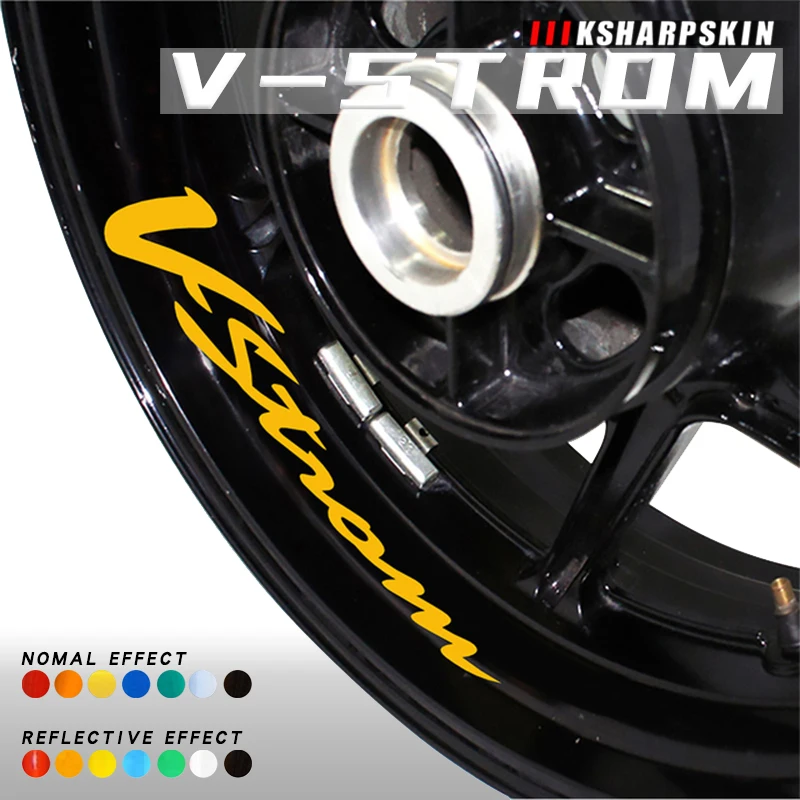 Motorcycle reflective inner ring logo stickers multi-color protection decals personalized film for SUZUKI V-STROM v strom