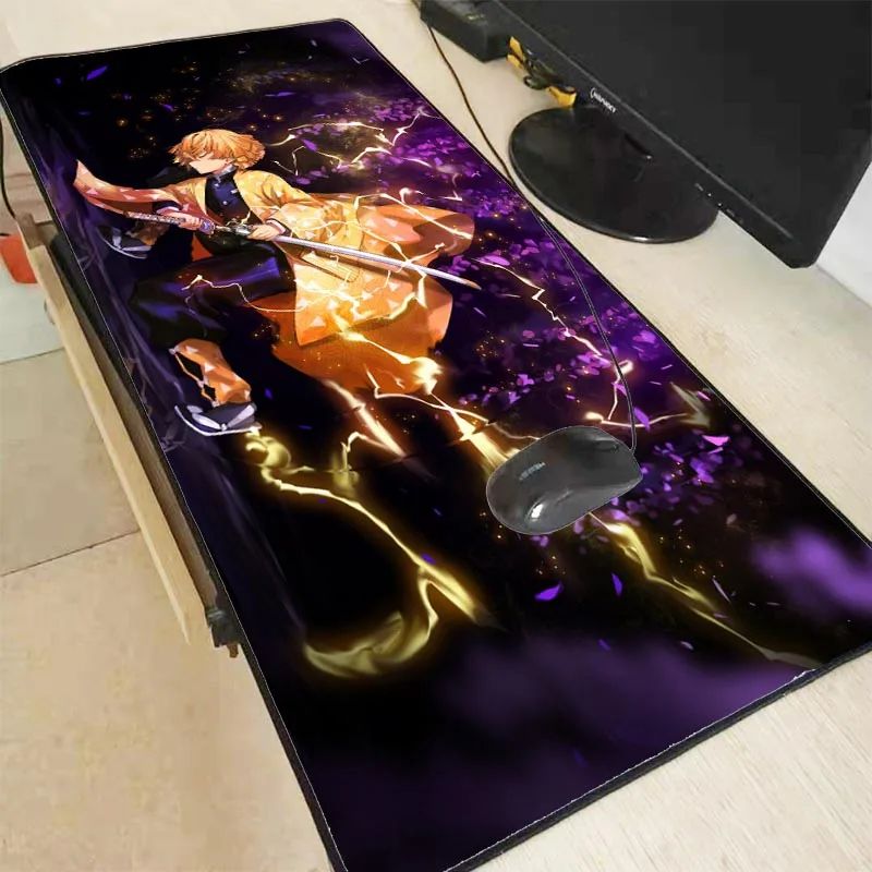 

XGZ Anime Demon Slayer Kimetsu No Yaiba Gaming Large Mouse Pad Computer Mousepad XXL Lock Edge Mause Pad Keyboard Desk Mat