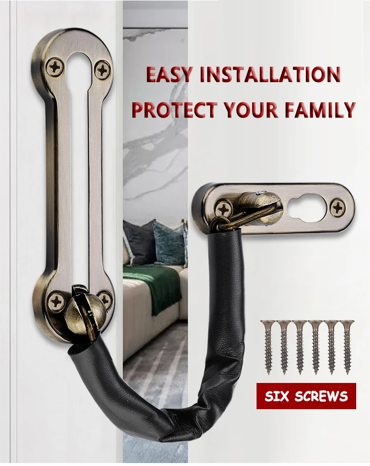 WV Anti-diebstahl Edelstahl Hotel Tür Kette Latch Sicherheit Wache Sicherheit Lock Sicherheit Limiter Werkzeuge Hardware für Hause tür – Detail 1