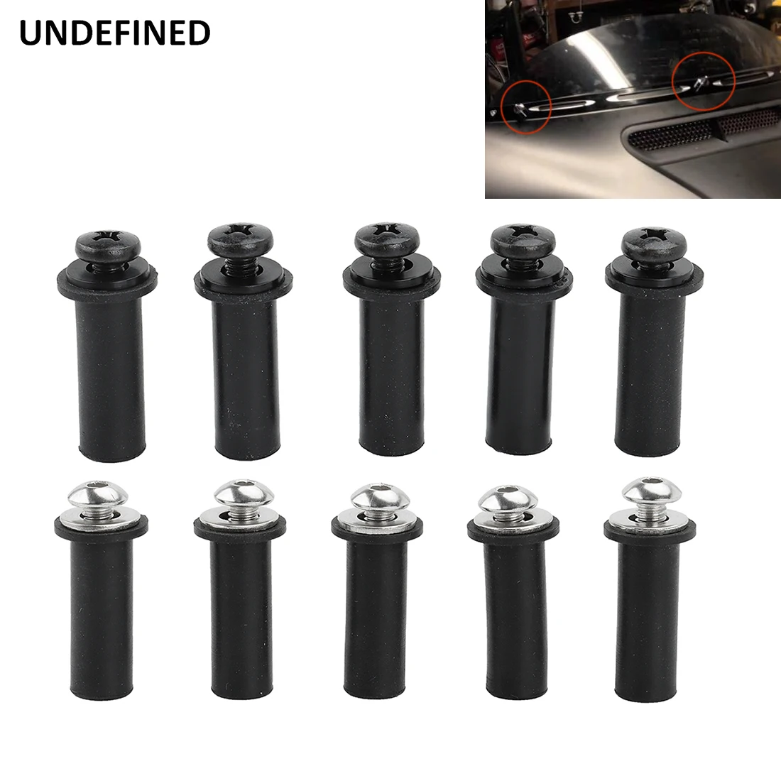 

5PCS Motorcycle Windscreen Windshield Bolts Screws Well Nut Trim Kit for Harley Road Glide Ultra CVO Custom FLTR All Models