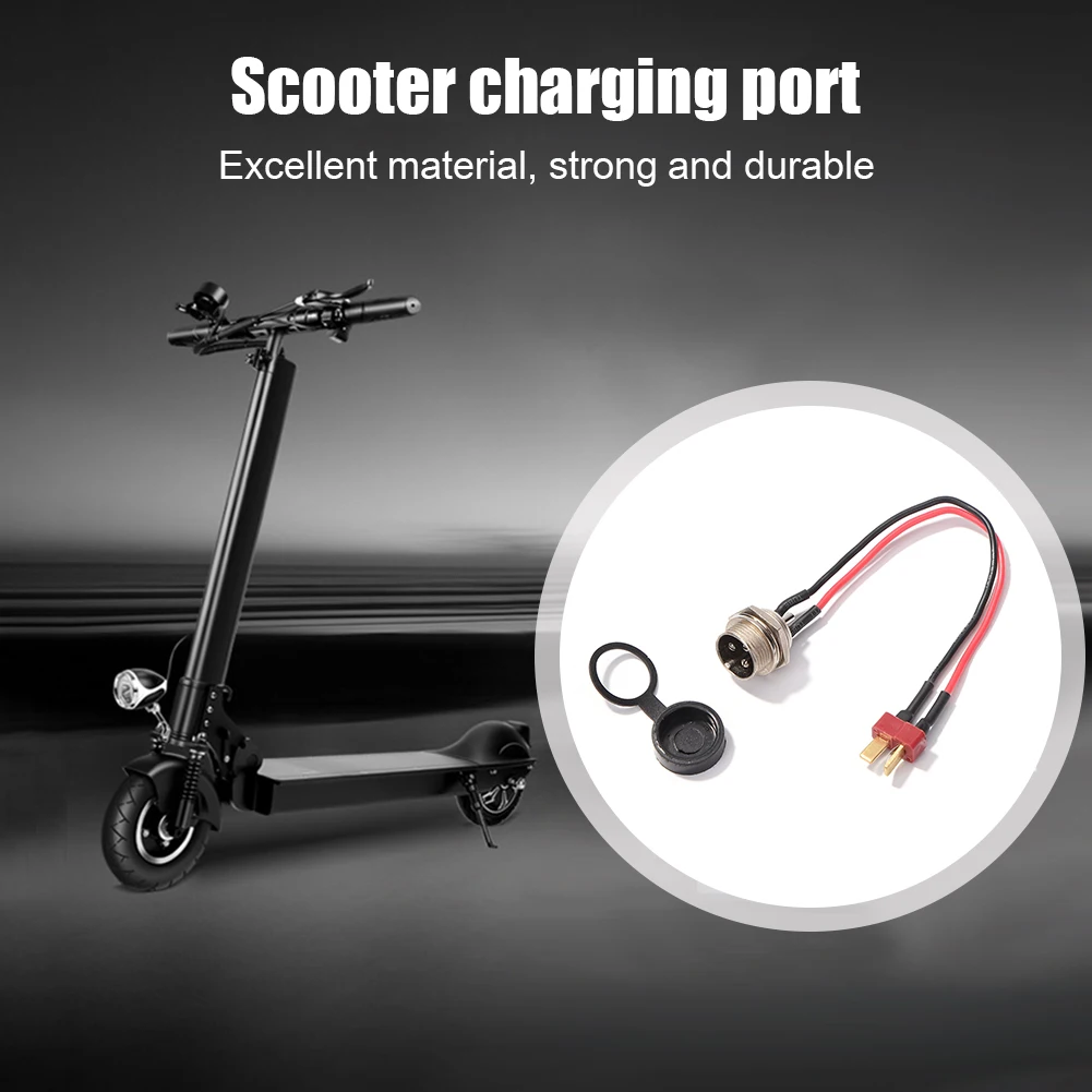 for Kugoo M4 Pro Scooter Charging Interface Power Cable Electric Scooter Parts Power Charger T-Head Charging Port Plug