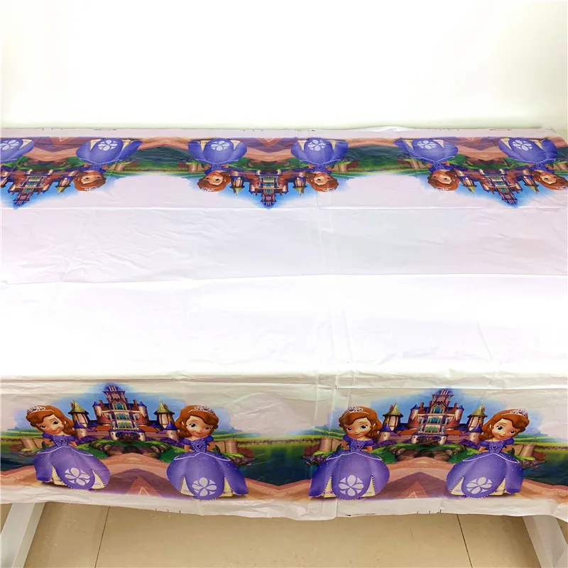 1 pz Cartoon Disney principessa Sofia tema tovaglia forniture per feste tovaglia usa e getta decorazione per feste di compleanno per bambini