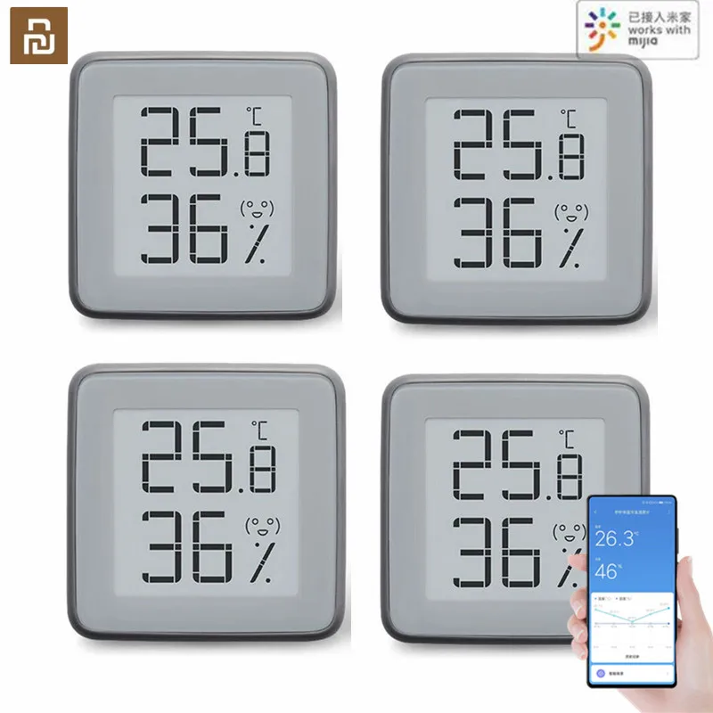 Youpin Miaomiaoce Bluetooth Smart Hygrometer E-Ink Screen Temperature Humidity Sensor Smart Linkage Works For Mihome App