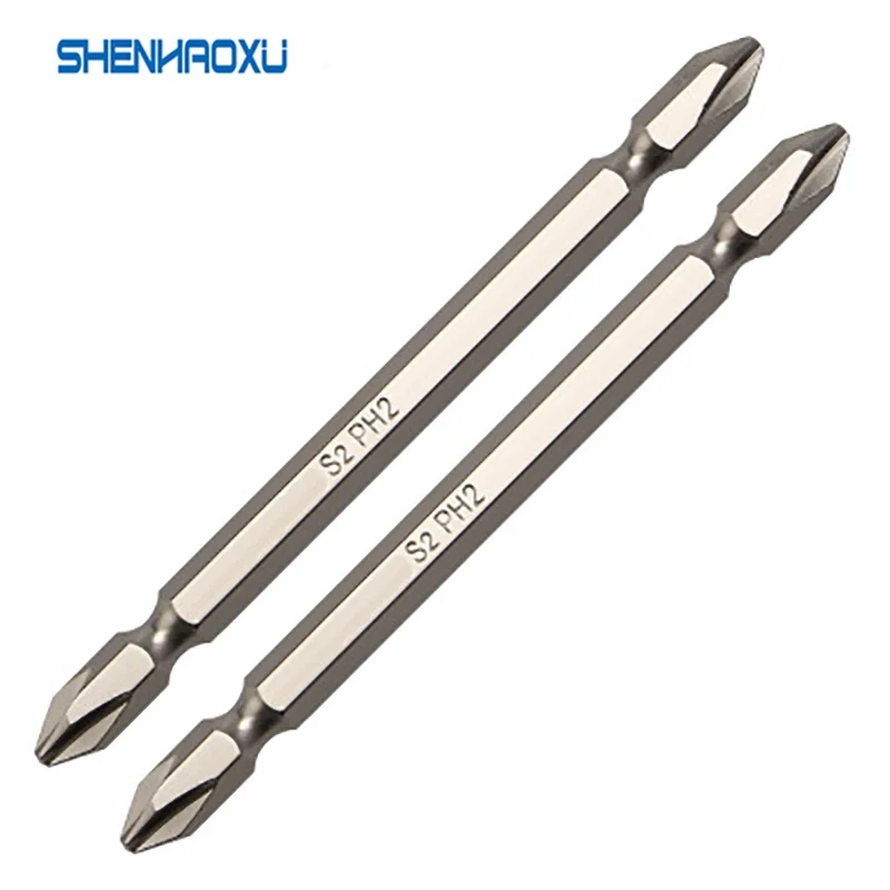 

Magnetic 110mm Long Phillips Ph2 Slotted SL6 Screwdriver Bits Double Ended Screw Driver Bit For 6.35mm Electric Hand Screwdriver