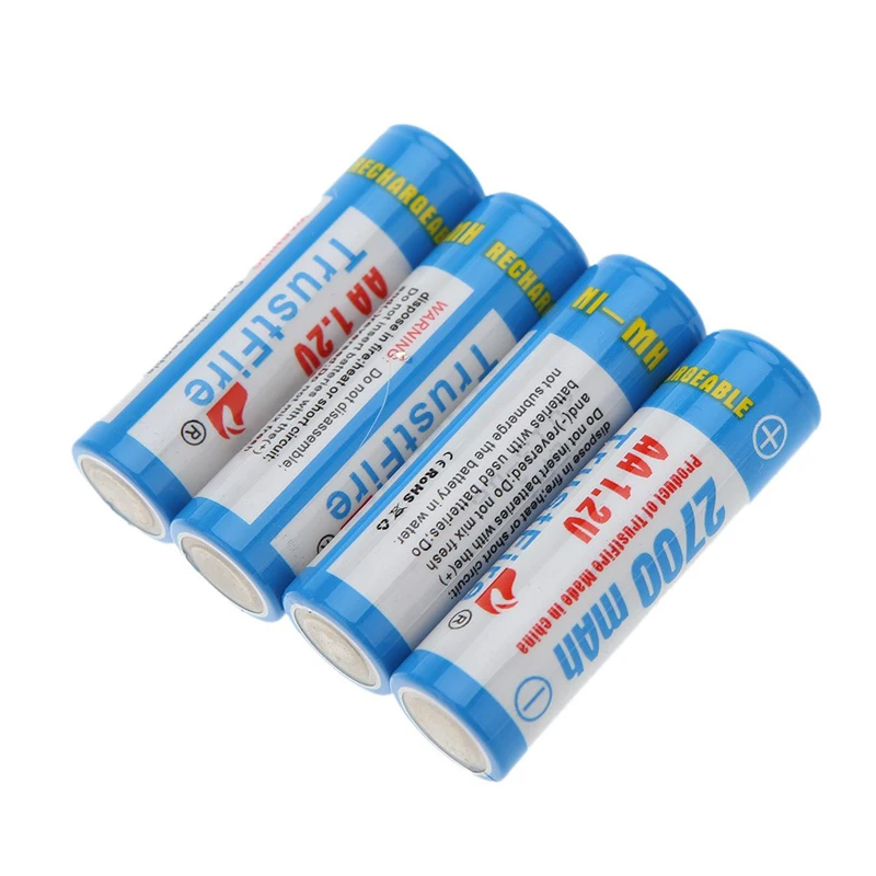 TrustFire AA 2700mAh 1.2V NI-MH Bateria Recarregável NiMH Baterias Celular Com Pacote Caso para Lanternas LED Brinquedos Câmeras MP3