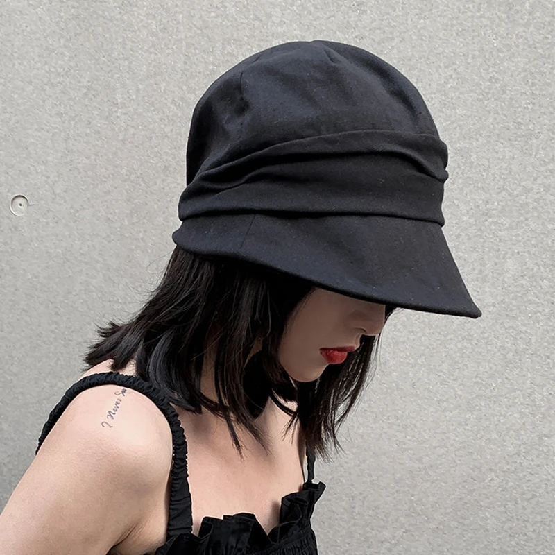 Summer Cotton Linen Women Beret Foldable Breathable Anti-UV Caps Female Casual Sun Hats Octagonal Sun Visor Painter Hat