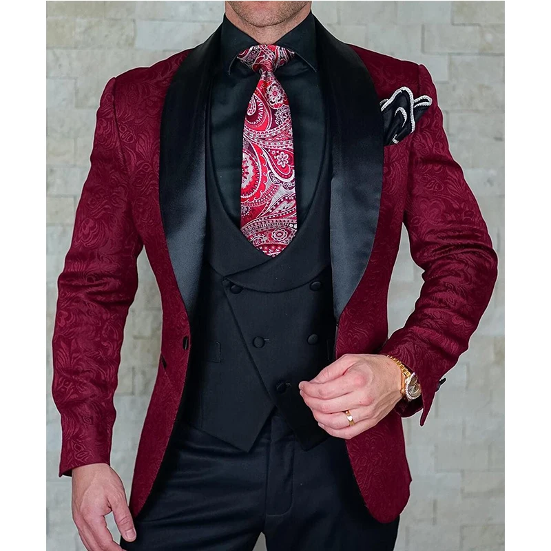 2022 Different Colors One Button  Shawl Lapel Groomsmen Best Man Suits Mens Wedding Suits Three Pieces Suits