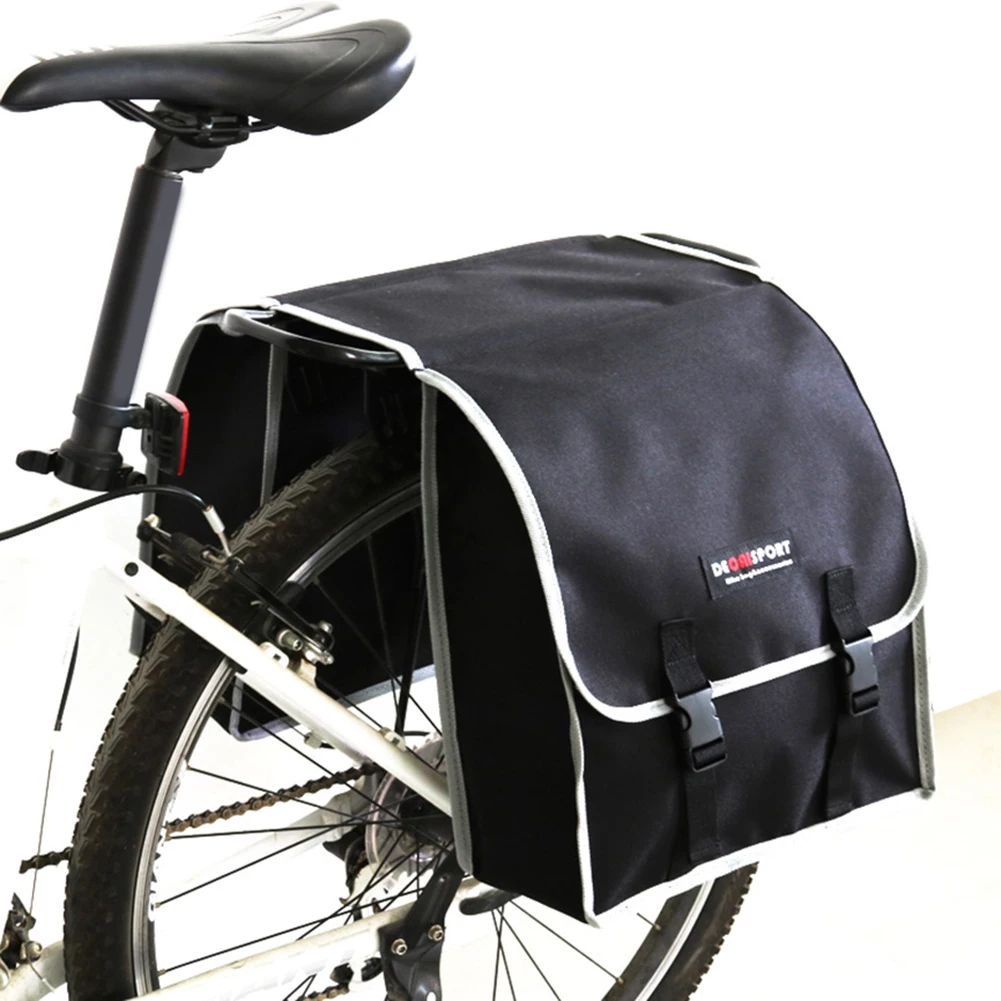 Bike Pannier Bags Rear Rack Bike Trunk Bag With Rain Cover Reflective Stripe Waterproof Bike Rear Seat Panniers Pack For Cycling