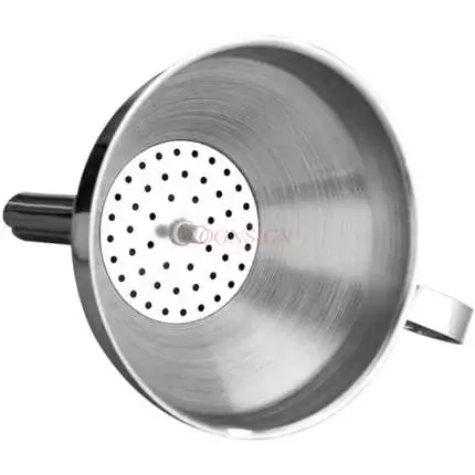 Thick stainless steel funnel with filter extra large caliber kitchen drainer household wine leak