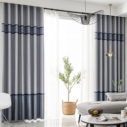 Dreamwood-Modern Stripe Blackout Curtain for Living Room, Customized Window Curtains, Ready Made, High Quality, New Design