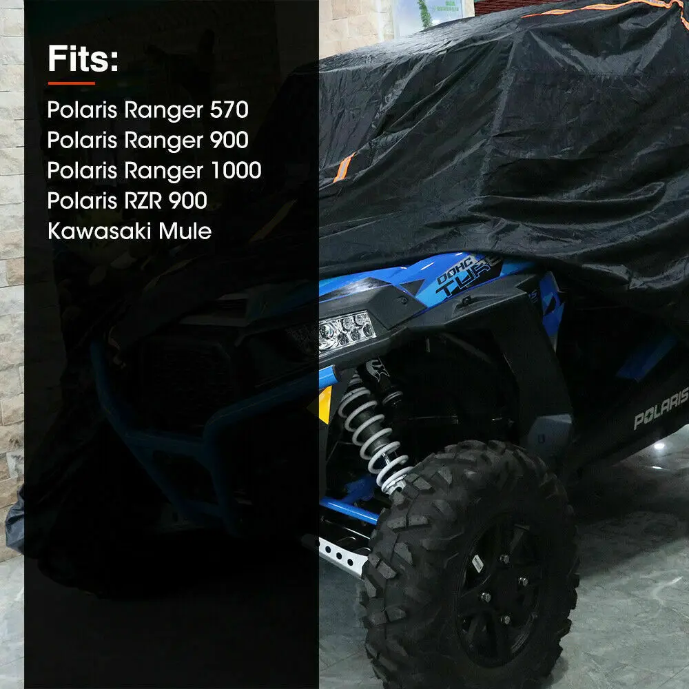 UTV Storage Cover Sun Rain Shade Compatible with Polaris Ranger XP 1000 RZR 900/800 Trail Black Waterproof RZR 900 2021