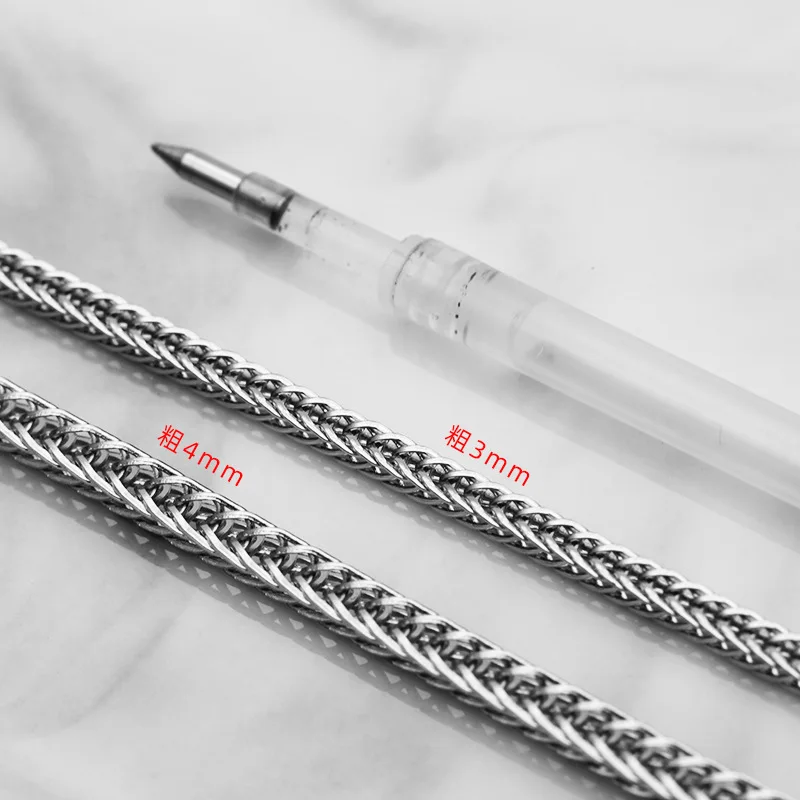 Fashion Titanium Steel Necklace Foxtail Chain Stainless Steel Jewelry Multilayer Necklace Gift Wholesale