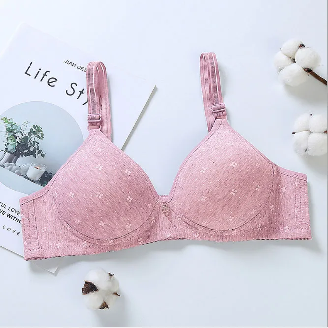 5 Màu Sắc Áo Bralette Thú Bông Vải Áo Ngực Nóng Con Gái Cô Gái Trẻ Sinh Viên Ren Bralette Áo Dây Giá Rẻ Quần Lót Đẩy lên C09