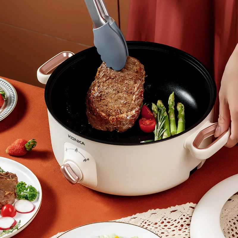 Nồi Lẩu Điện Đa Năng Gia Đình Điện 3L Công Suất Lớn Điện Cho Nồi Lẩu, Nấu Ăn Rau Củ, Canh