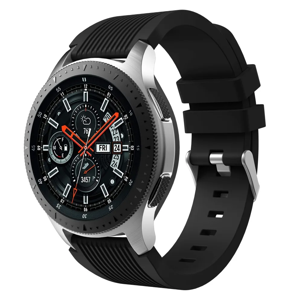 Correa de silicona suave para Samsung Galaxy watch de 46mm, Gear S3 Frontier, pulsera deportiva clásica de 22mm, correa de repuesto