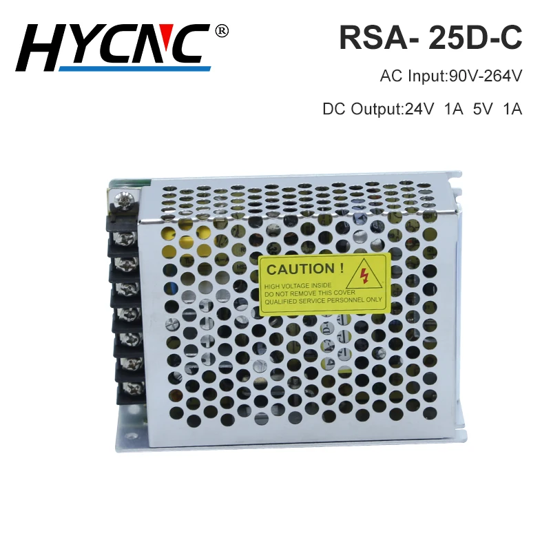 Switching Power Supply Two Outputs 25W 24V 1A 5V 1A Power Adapter AC Input 90V-264V Lighting Transformer LED Driver RSA-25D-C